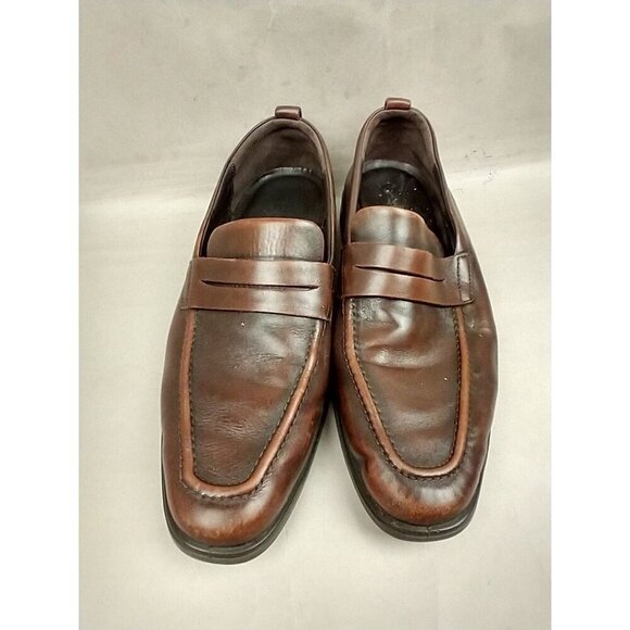 ECCO Melbourne Slip On Leather Penny Loafer Brown Men’s Size 12/12.5 - Picture 2 of 9